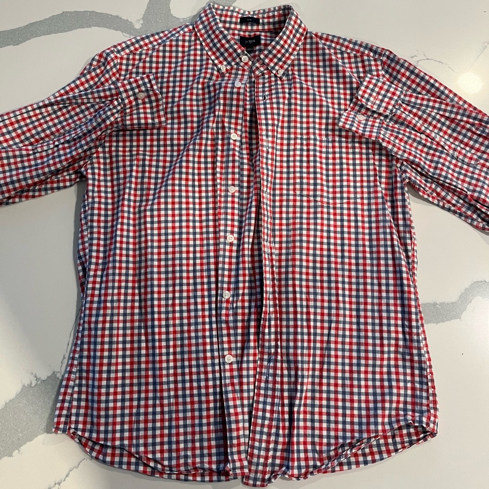 Large j crew casual button up shirt